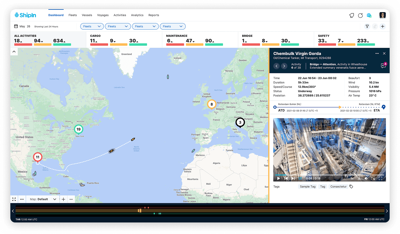 Vessel Monitoring Interface